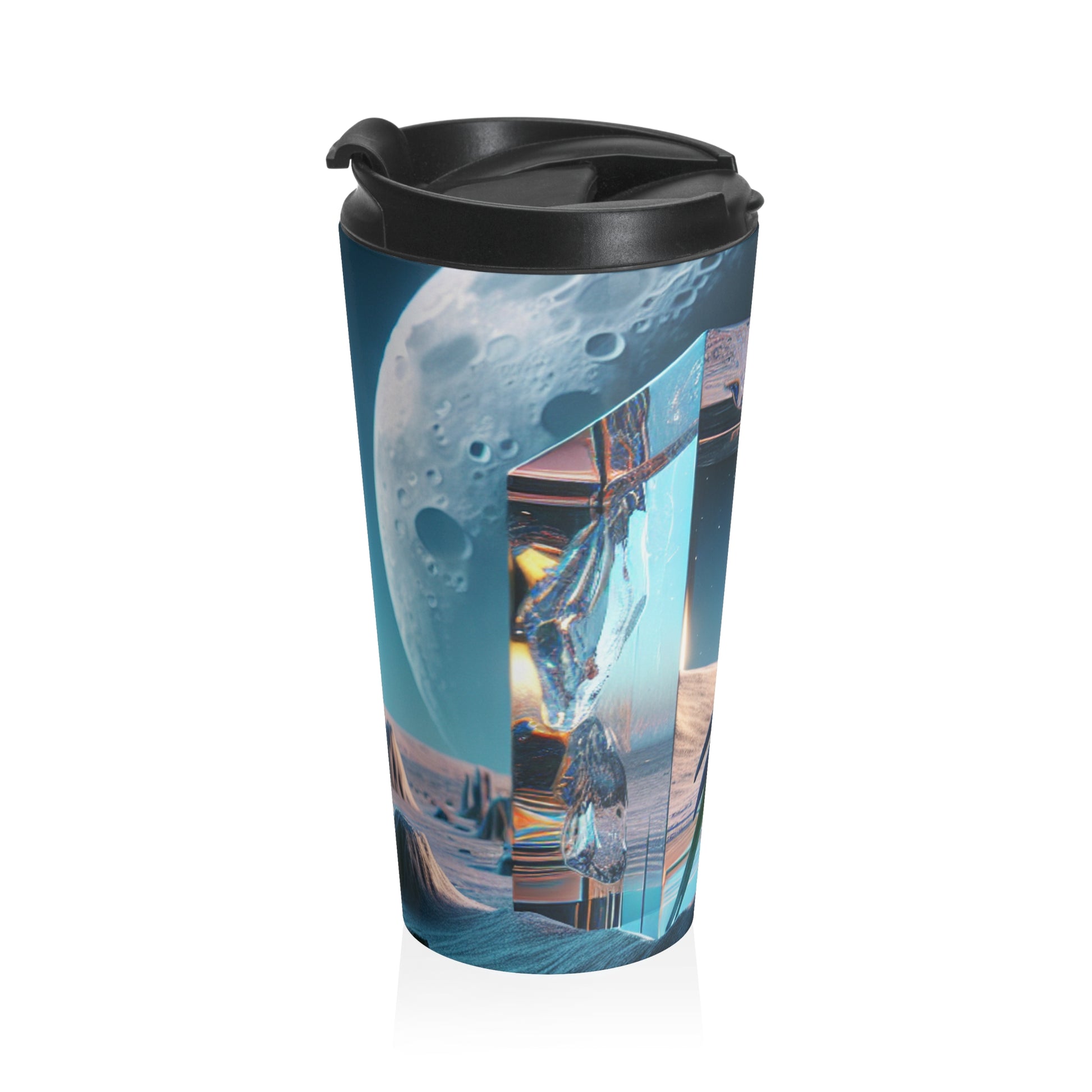Modern Stainless Steel Travel Mug, Insulated Coffee Cup, Cool Gift for Travelers, Unique Design for Commuters, Eco-Friendly