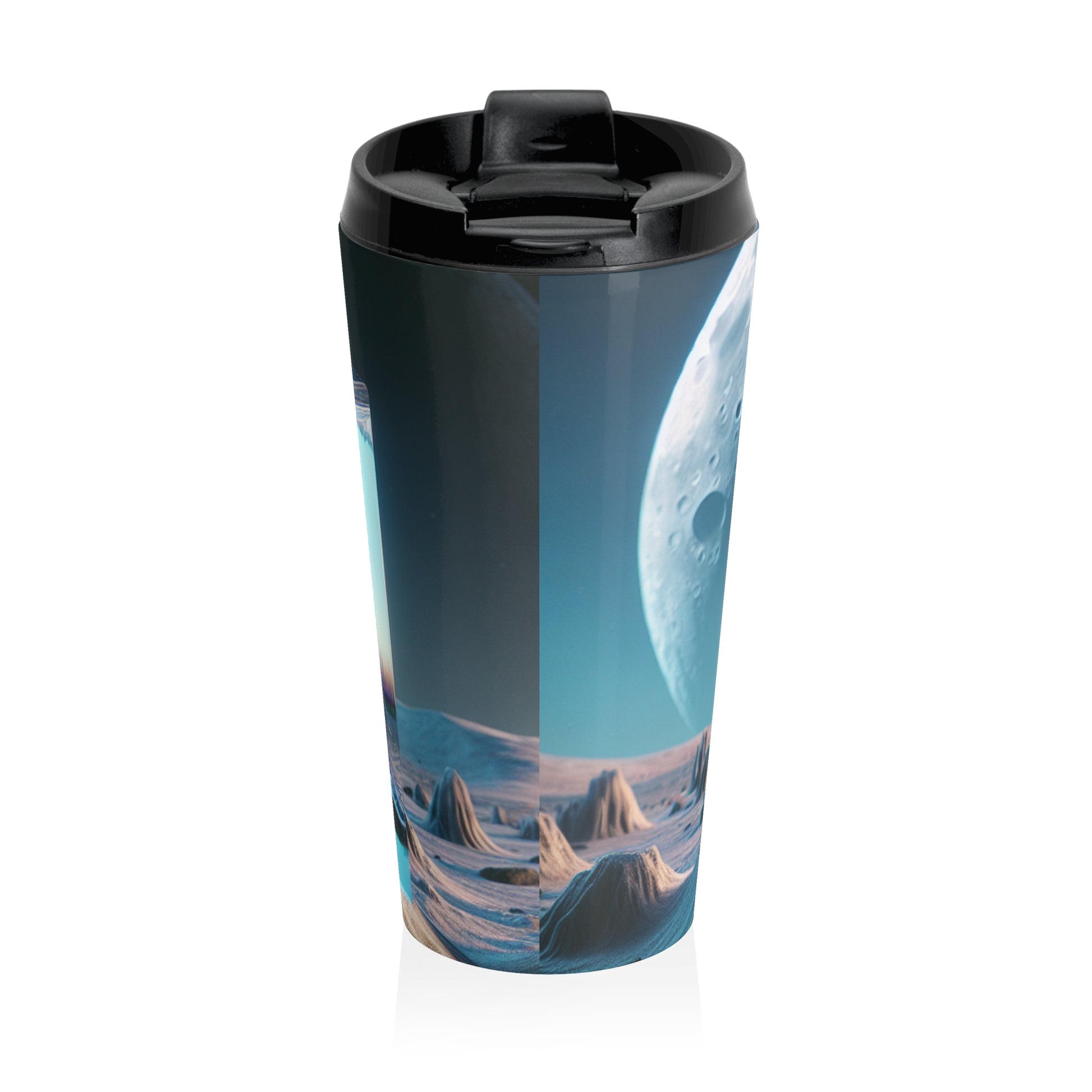Modern Stainless Steel Travel Mug, Insulated Coffee Cup, Cool Gift for Travelers, Unique Design for Commuters, Eco-Friendly