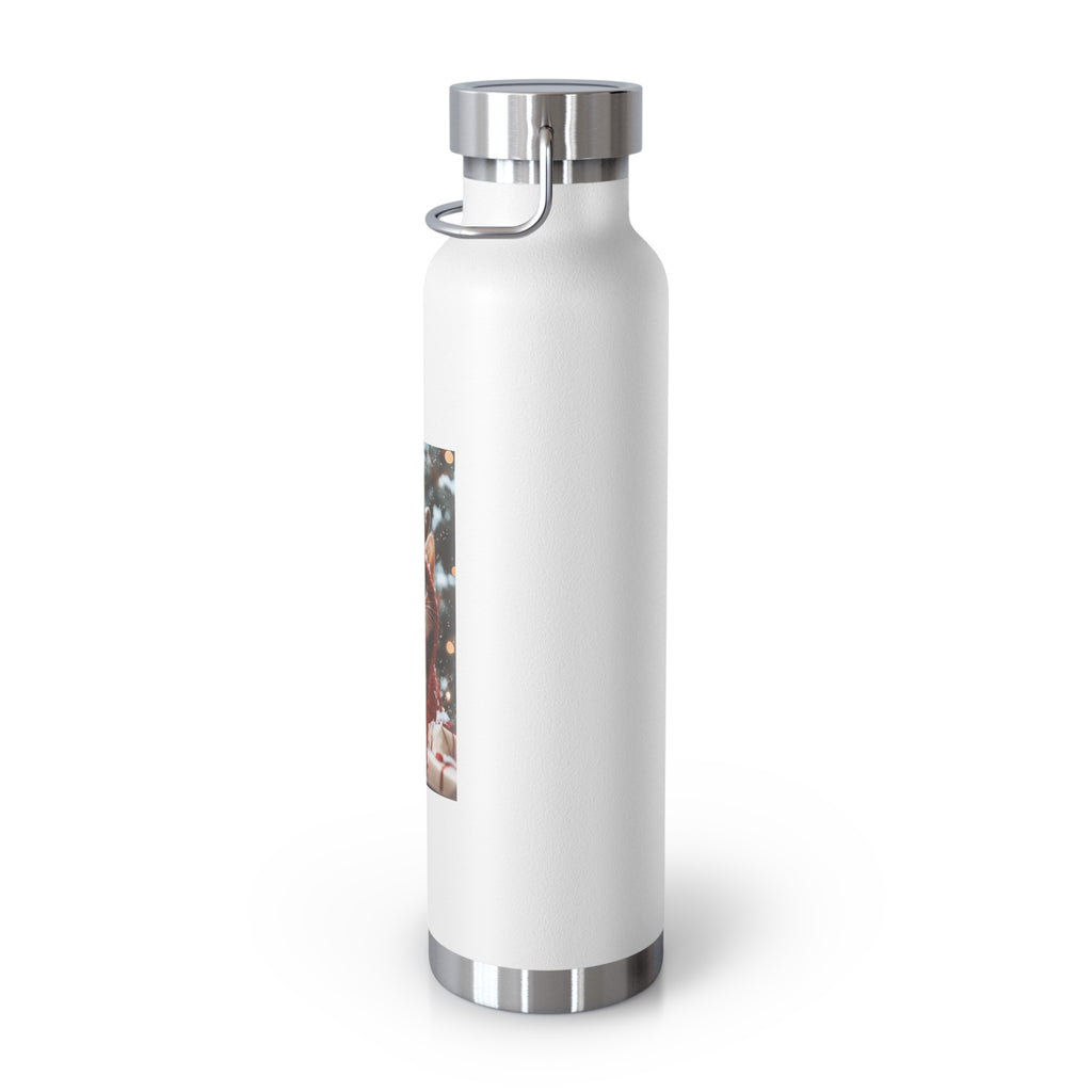 Copper Bottle, Trendy Drinking Flask for Hydration on the Go, Reusable Steel Water Bottle, Eco-Friendly Travel Mug, Stylish